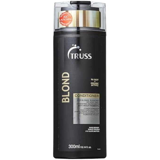 Truss - BLOND CONDITIONER - HI TECH ORGANIC ACTIVES - FOR BLOND BLEACHED OR GREY HAIR - HYDRATING INGREDIENTS WITH VIOLET PIGMENTS - NANO REPAIR - WHEAT PROTEIN AND ILLIPE BUTTER - 10.14 OZ/300 ML - Image 2